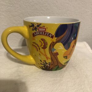 Nestle Abuelita Yellow Mug Mariana Pulido Art Hot Cocoa Guitar Birds